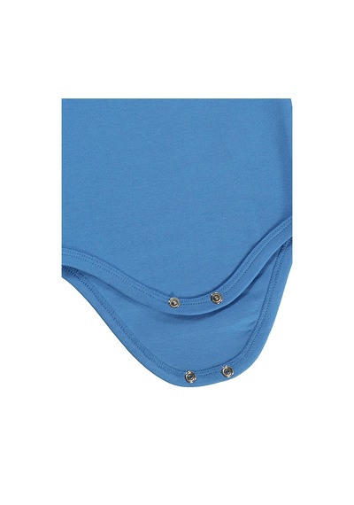 Civil Baby Düz Renkli 3-36 Ay Çıtçıtlı Badi - Mavi Açık Saks Mavi