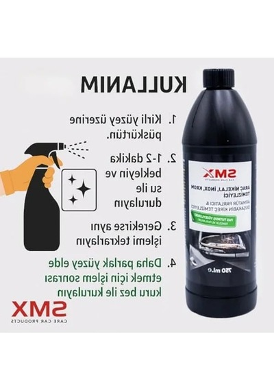 750 Ml İnox Krom Temizleyici Ve Armatür Parlatıcı, Duşakabin Kireç Giderici