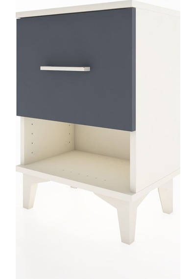 Arges Komodin Tek Çekmeceli 44x30x64 Aytaşı-antrasit Aytaşı