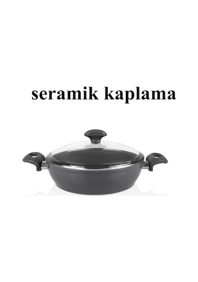 Falez Seramik Karnıyarık Tencere 24 Cm Füme Renk Füme