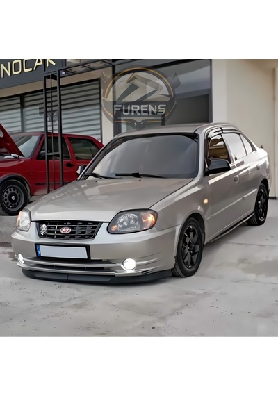 Hyundai Accent Admire 2000-2006 Uyumlu H Lip Esnek Ön Lip 2 Parça Karlık Ön Ek Tampon Altı Dill