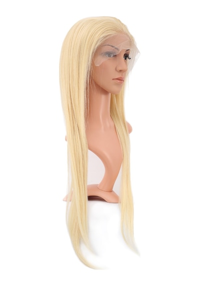 Gerçek Front Lace Düz Platin Tül Peruk / 75/80cm - Fglt-758728 Karışık - Çok Renkli