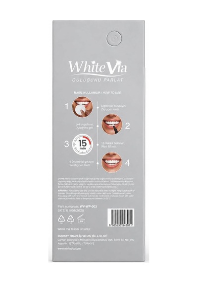 Diş Beyazlatma Kalemi 2 Ml Peroksitsiz Diş Beyazlatıcı Kalem Silver