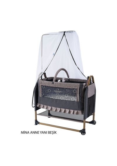 Anne Yanı Asansörlü Tekerlekli Geniş Sepetli Beşik 10 Cm Kalın Yatak Hediye Kahverengi Kahverengi Anne Yanı Asansörlü Tekerlekli Geniş Sepetli Beşik 10 Cm Kalın Yatak Hediye Kahverengi Kahverengi