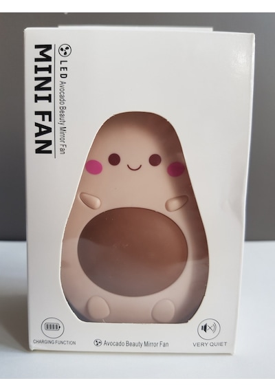 Sevimli Avokado Tasarımlı Led Işıklı Usb Kablolu Mini Fan I Masa Üstü Ve Boyun Kullanımı Vantilatör