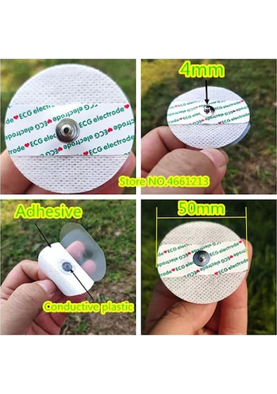 Ekg Ecg Elektrot Padi Nabız Kalp Ölçüm Sensör Padi Çıtçıtlı
