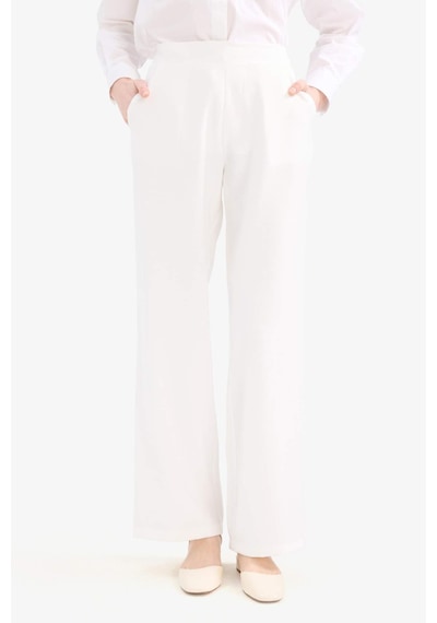 DeFacto Wide Leg Basic Düz Geniş Paça Palazzo Pantolon E7979AX25SMER105