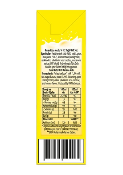 Kido Muzlu Süt 180 Ml X 27 Adet