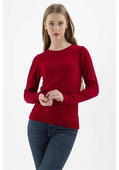 Fashion Friends Kadın Bisiklet Yaka Kazak 23k0245k1 Bordo