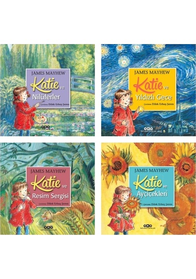 Katie Ve Nilüferler Katie Yıldızlı Gece Katie Resim Sergisi Katie Ayçicekleri 3-8 Yaş 4lü Set