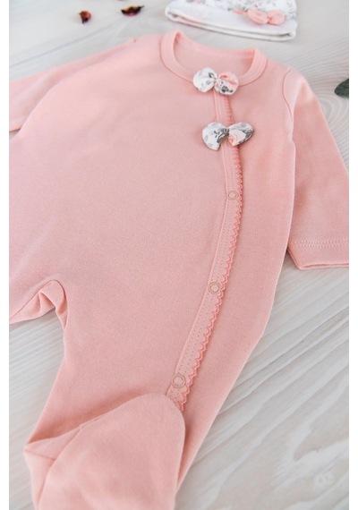 Babymod Kız Bebek Ikili Uzun Kollu Tulum Takım (437846502) Somon