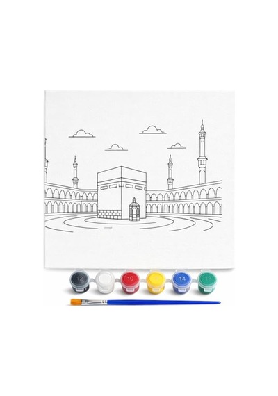 Ramazan Desenli Tuval Etkinlik Boyama Ramazan Süsleri, Ramazan Süsü, Ramazan Süslemeleri 20-20 Cm Ramazan Dekorasyon Genel