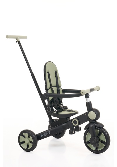 Flow 9in1 Smart Trike Çift Yönlü, Yatabilir, Katlanabilir, Denge Bisikleti Özellikli Bebek Ve Çocuk Bisikleti Haki