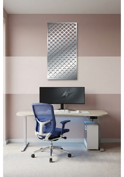 Pul Dekoratif Panel Metal Duvar Tablosu - Duvar Sanatı - Duvar Dekoru - Krom