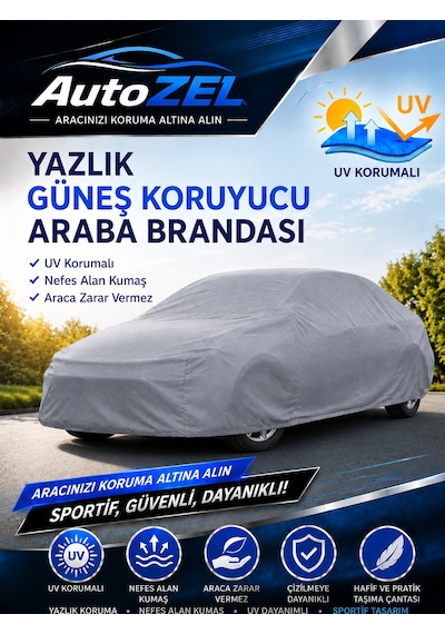 Volkswagen Caddy Uyumlu Yazlık Araba Brandası Oto Branda,araba Çadırı, Araba Örtüsü Gri