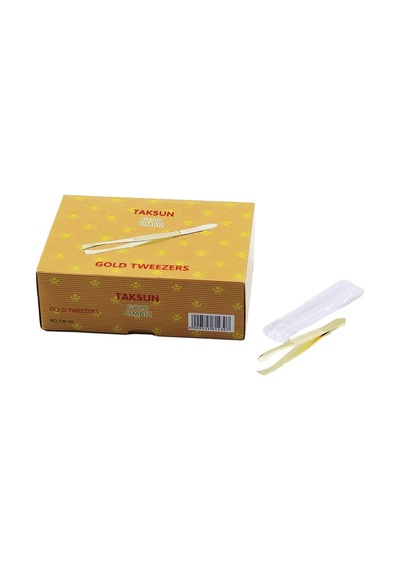 Taksun Tw-30 Metal Cımbız Gold Şeffaf Pvc Kılıflı - 60'li Paket
