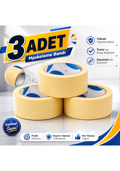 Maskeleme Bandı 36mm X 30metre 3 Adet