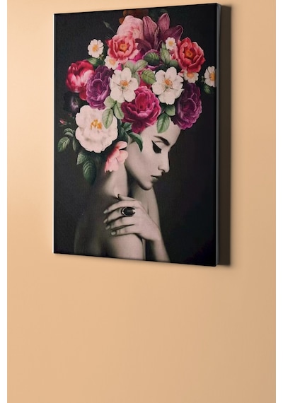 Webstyle Sayılarla Boyama Seti Kasnaklı Çiçek Saçlı Kadın 5 50 X 65 Cm