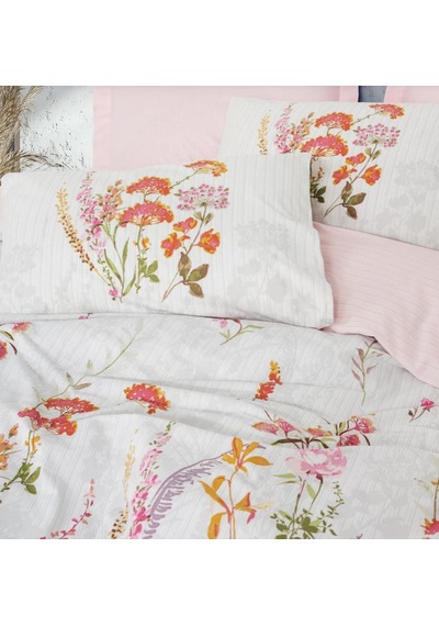 Cotton Box Çift Kişilik Nevresim Takımı Lilura Pembe Çok Renkli