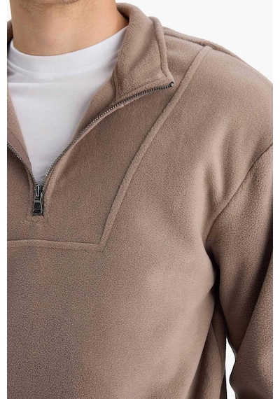 Defacto Boxy Fit Dik Yaka Baskılı Polar Sweatshirt E8632ax25wnbn571 Kahve Defacto Boxy Fit Dik Yaka Baskılı Polar Sweatshirt E8632ax25wnbn571 Kahve