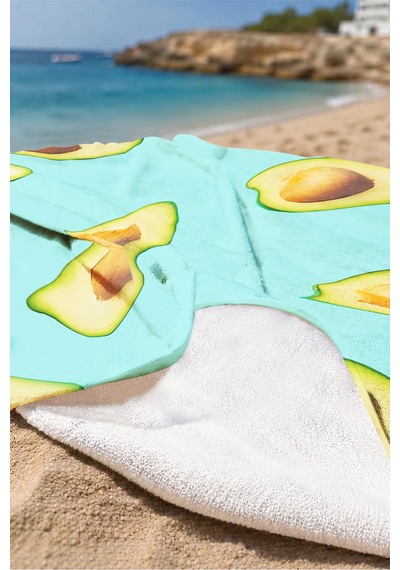 Avokado Plaj Havlusu Turkuaz Yazlık Şık-tropikal Modern Meyve Temalı Hızlı Kuruyan Mikrofiber Havlu Gölgeli Dalgası Avokado Plaj Havlusu Turkuaz Yazlık Şık-tropikal Modern Meyve Temalı Hızlı Kuruyan Mikrofiber Havlu Gölgeli Dalgası