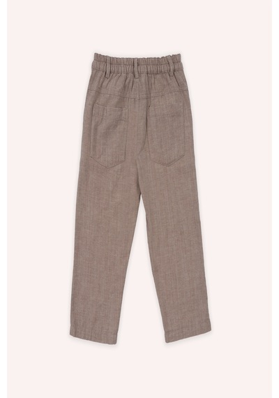 Panço Erkek Çocuk Beli Lastikli Pantolon Kahve