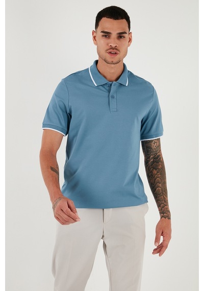Buratti Pamuklu Regular Fit Erkek Polo Yaka T Shirt 5902063 Açık Mavi Buratti Pamuklu Regular Fit Erkek Polo Yaka T Shirt 5902063 Açık Mavi