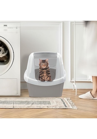 Imac Maddy Kapalı Kedi Tuvaleti Pembe/beyaz 65x47,5x47,5cm