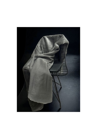 -lutur-tüy Dökmez Ithal Gri Peluş Kumaş 100x150 Cm Ev Tekstil Gri Gri