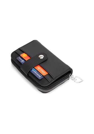 Newish Polo Kadın Kağıt Para Bölmeli Kartlık Ve Cüzdan - New411 Siyah