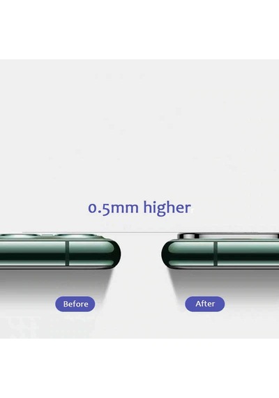 Apple Uyumlu iPhone 11 Pro Max Zore Metal Kamera Koruyucu Gri
