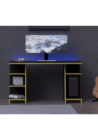 Kronos Oyuncu Masası - Bilgisayar Masası - Gamer Masası - 59x136 Cm Afm180 Siyah - Sarı Kronos Oyuncu Masası - Bilgisayar Masası - Gamer Masası - 59x136 Cm Afm180 Siyah - Sarı