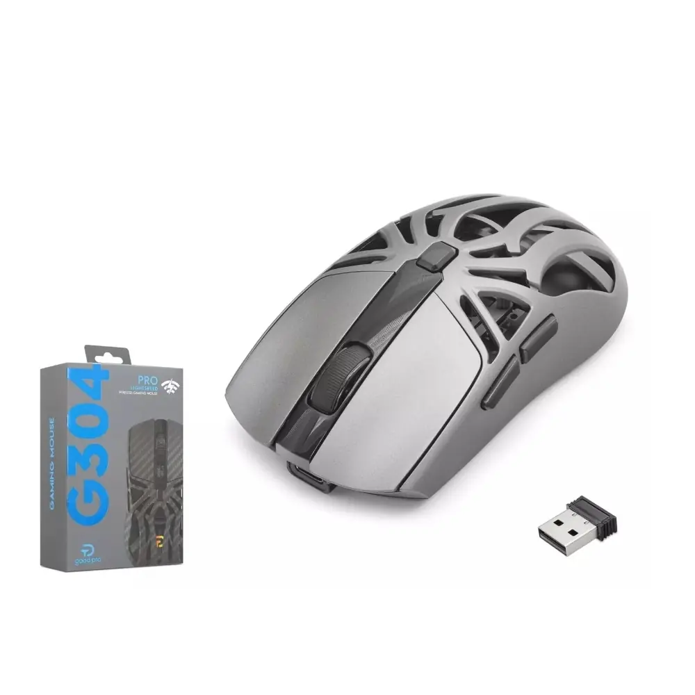Hadron G304g Gaming Hafif Mouse Trı Mod 10000 Dpı - Gri G304