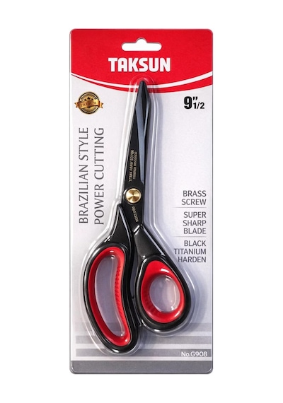 Taksun Profesyonel Makas, No.g908, Paslanmaz Çelik, Karton, Kumaş Kesimi, Ergonomik, Yüksek Kalite, Uzun Ömürlü, Hassas Kesim, Terzi Makası, Siyah Titanyum, 9,5" Sku: Zeusb0gn3ygdnr