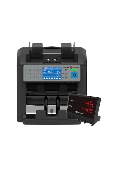 Mühlen Vision M 9930 İki Katlı Profesyonel Karışık Para Sayma Makinesi Çoklu Ülke Multi Para İçin