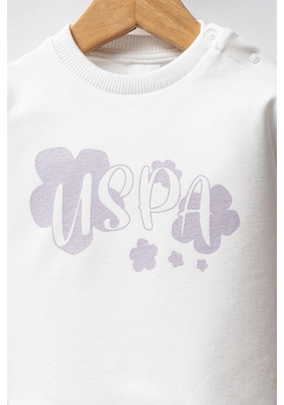 U.S. Polo Assn. U.s.polo Assn Kız Bebek 2li Takım - Beyaz-lila Beyaz-lila