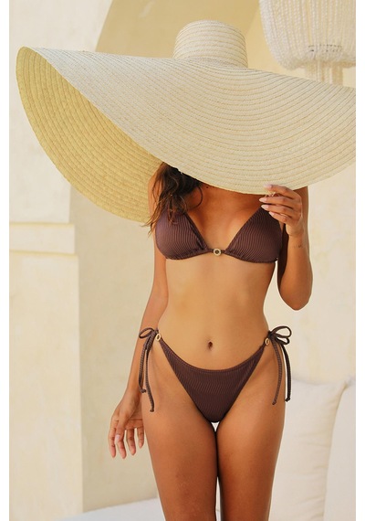 Amarelle Assos Mocha Yandan İp Bağlamalı Bikini Altı Kahverengi