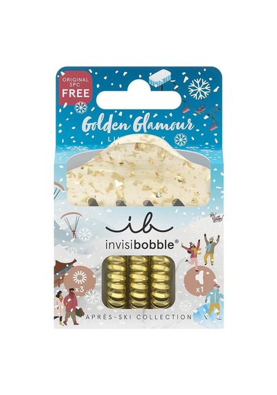 Invisibobble - Set S Apres Ski Golden Glamour -3 Spiral + 1 Klipsli Saç Tokası Diğer