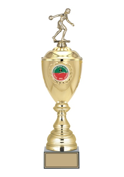 Odak Kupa - Figürlü Kupalar - Bowling Kadın Figürlü Kupalar Fg-079 A - 49 Cm Altın - Beyaz