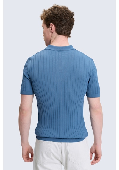 Hatemoğlu İndigo Regular Fit Polo Yaka Rayon Tişört Indigo