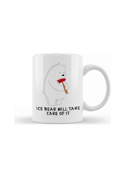 We Bare Bears Ice Bear Kupa Bardak Porselen No22765 Karışık