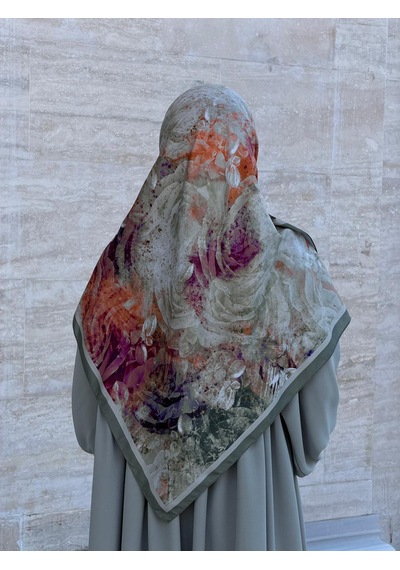 Qalortex Scarf Pamuklu Soft Âlâ Desen Eşarp-çağla Çağla