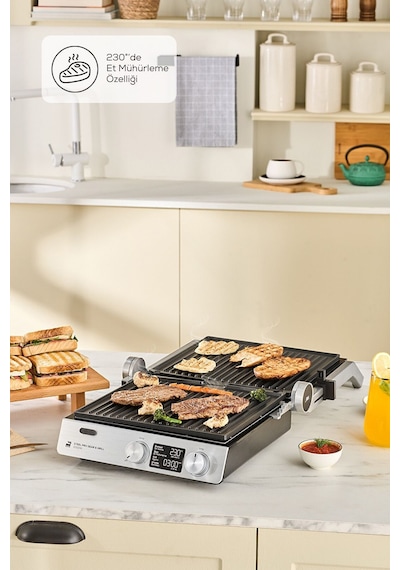 Karaca Compact Steel Pro Sear and Grill 2007 Izgara ve Tost Makinesi
