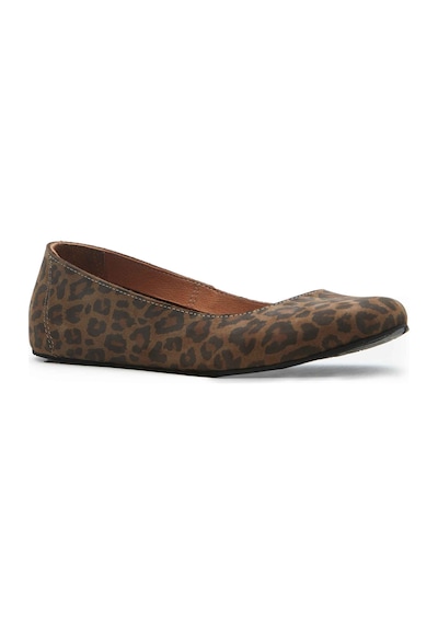 Comfortfusse Velda - Kadın Ortopedik Hakiki Deri Babet Ayakkabı Leopar Baskılı Deri