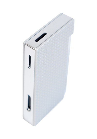Caseti Tek Torch Perde Alev Beyaz Metal Puro Çakmağı