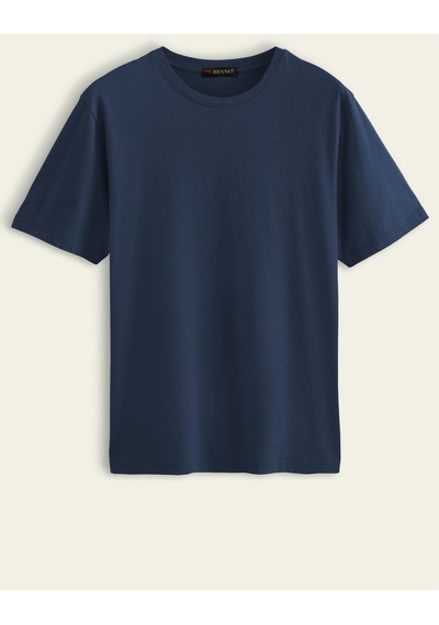 Unisex 2-li Paket Basic Regular Bisiklet Yaka Kısa Kollu T-shirt-1601-lacivert - Bordo Lacivert - Bordo