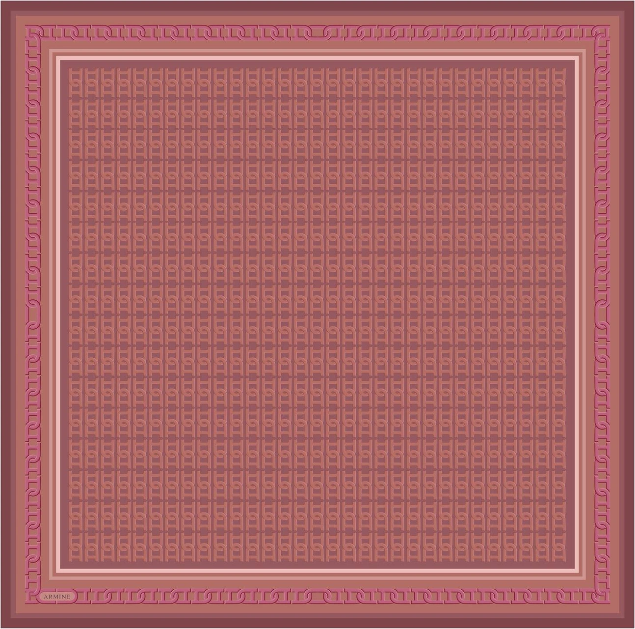 Armine Klasik Desenli Saf İpek Sura Eşarp 9301d 04 Kırmızı