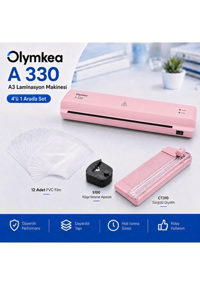 A330s A3 Laminasyon Makinesi 4in1set Ve Hediye 12 Adet Pvc Film