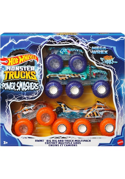 Hot Wheels Monster Trucks Toy Truck & Big Rig Multipack, 1:64