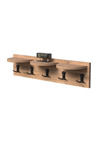 5'li Duvar Askılığı Ceviz Kahverengi 80 Cm